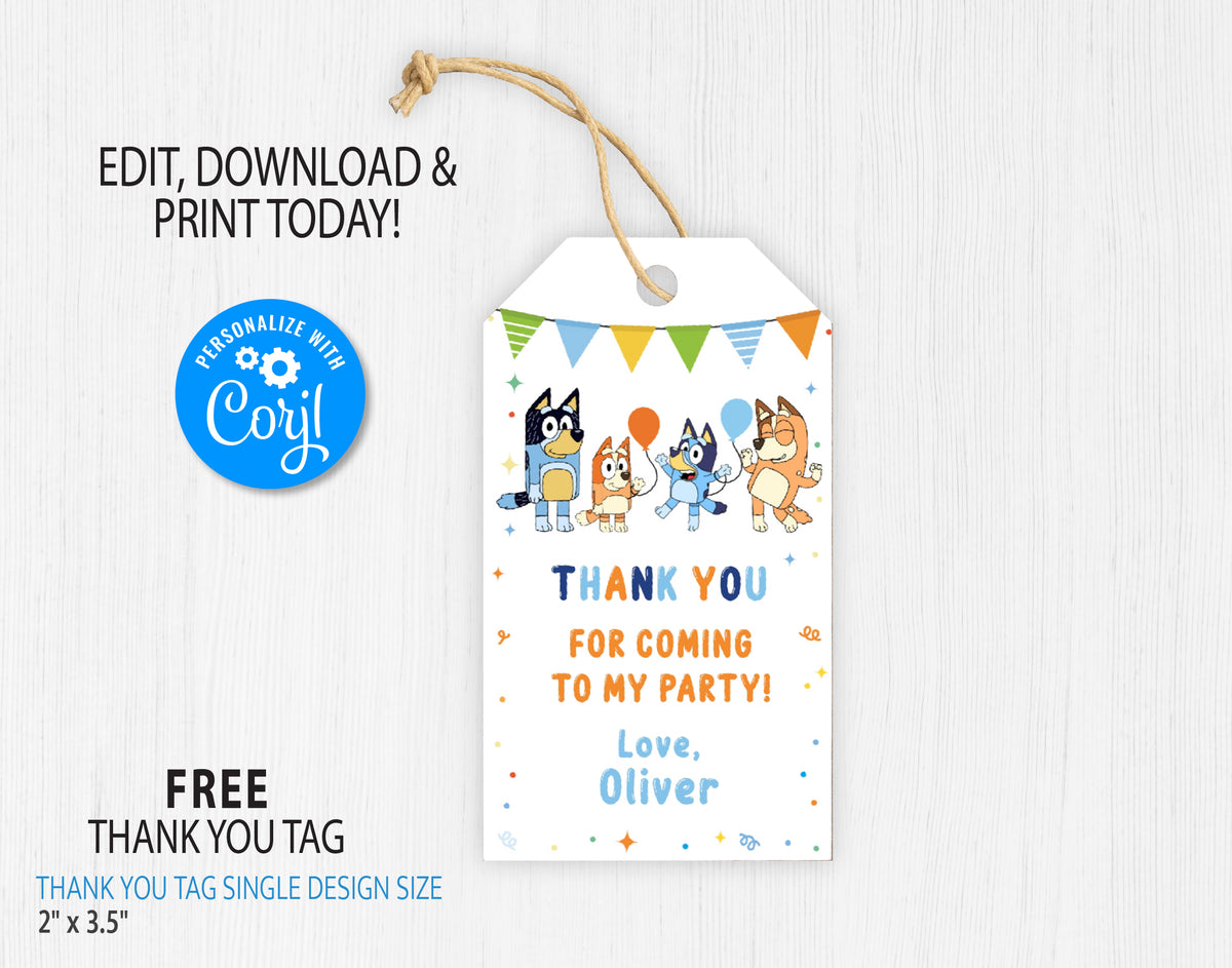 Happy Birthday Bluey Banners, Banners Printable, Bluey Party