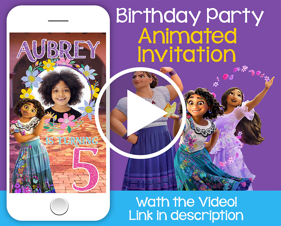 Encanto Video Invitation, Animated Encanto Invite