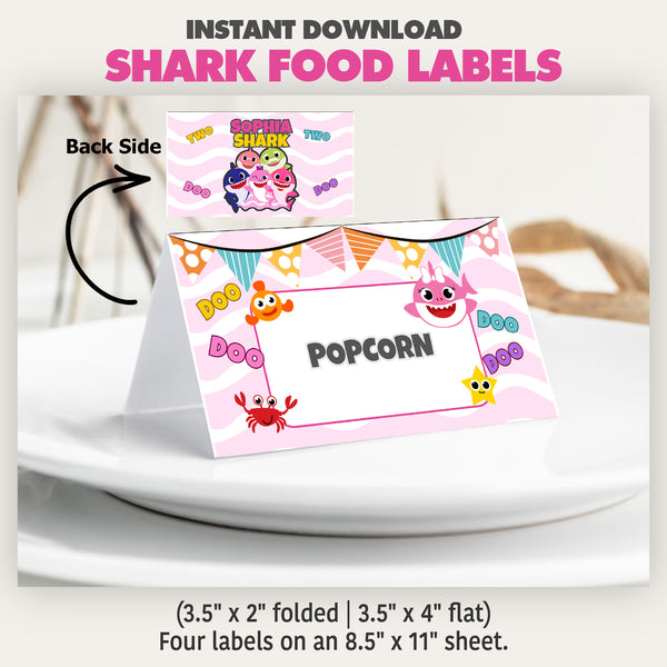 Baby Shark Food Label Template