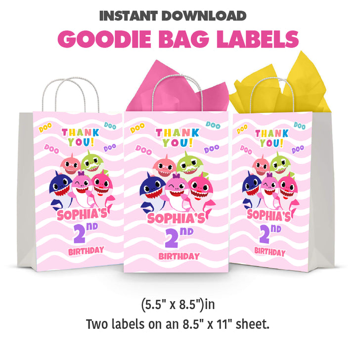 Baby Shark Goodie Bag Labels