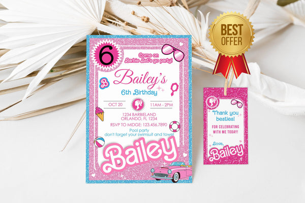 barbie birthday invitation

barbie video invitation

barbie inspired party

girl birthday video invite

doll theme birthday invitation

pink glam birthday invite

