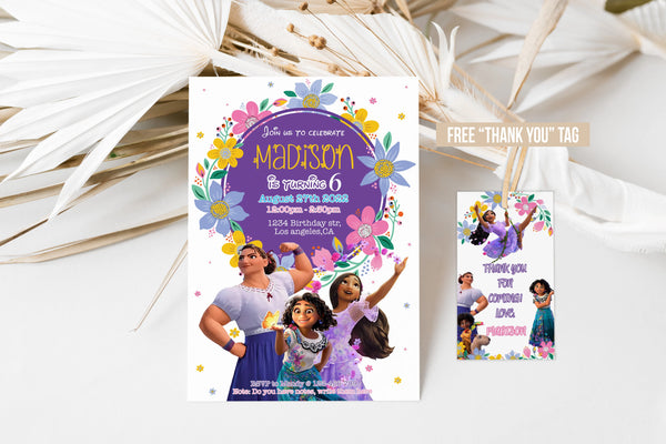 Encanto Mirabel and Isabela Birthday Invitation Template | Editable | Printable | Instant Download