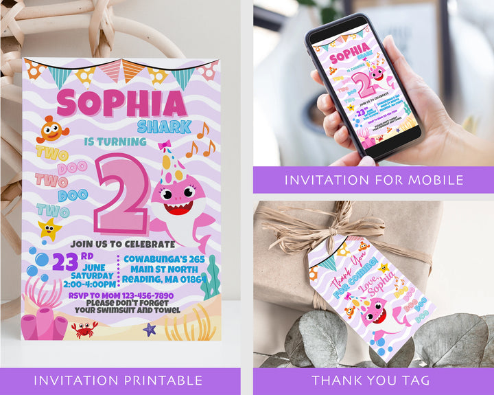 Baby Shark Birthday Party Bundle for Girls
