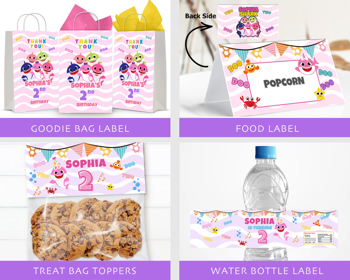 Baby Shark Birthday Party Bundle for Girls