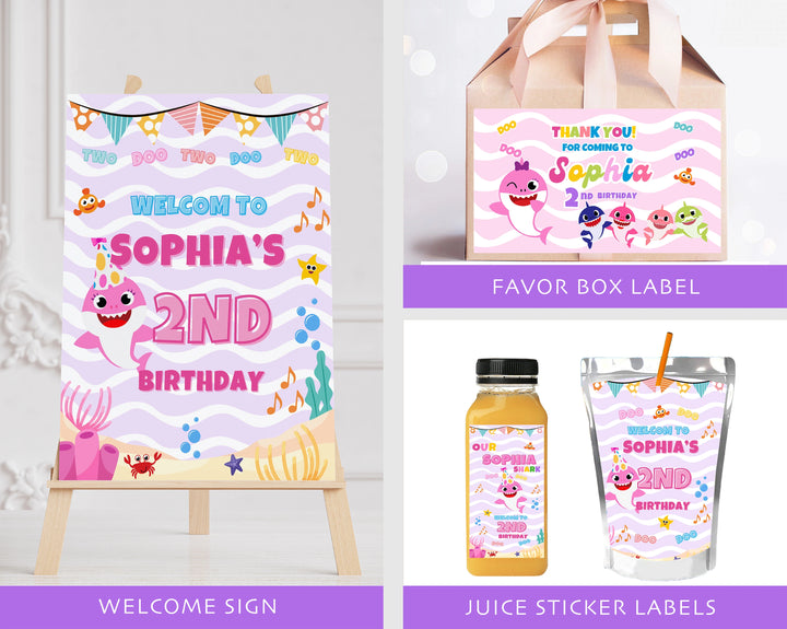 Baby Shark Birthday Party Bundle for Girls