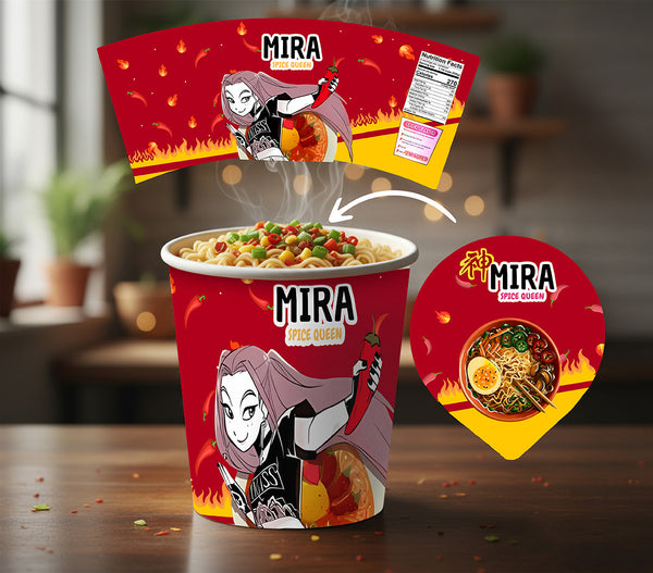 Kpop Demon Hunters Cup Noodle Labels Ramyeon, Cosplay Party Huntrix Ramen, Rumi Mira Zoey, Kpop party, Printable pack, Canva Template