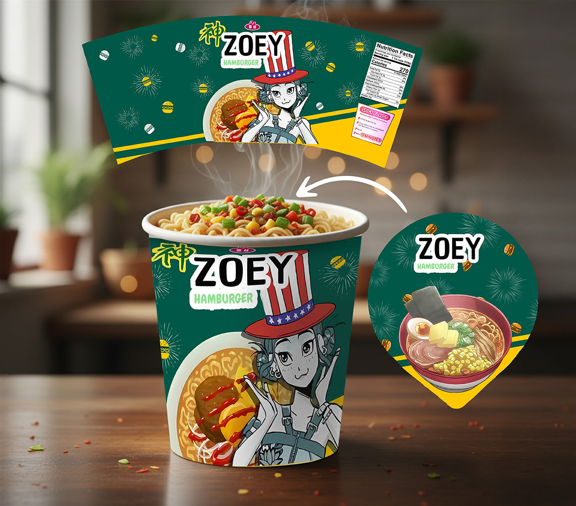 Kpop Demon Hunters Cup Noodle Labels Ramyeon, Cosplay Party Huntrix Ra ...