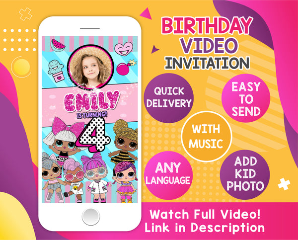 LOL Surprise Video Invitation | LOL Surprise Birthday Party Animated Invitation