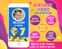 Minions Birthday Video Invitation | Minions Animated Invitation
