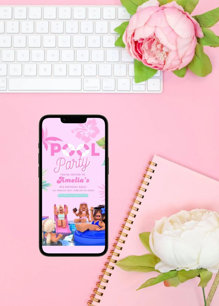 Roblox party invite for girls