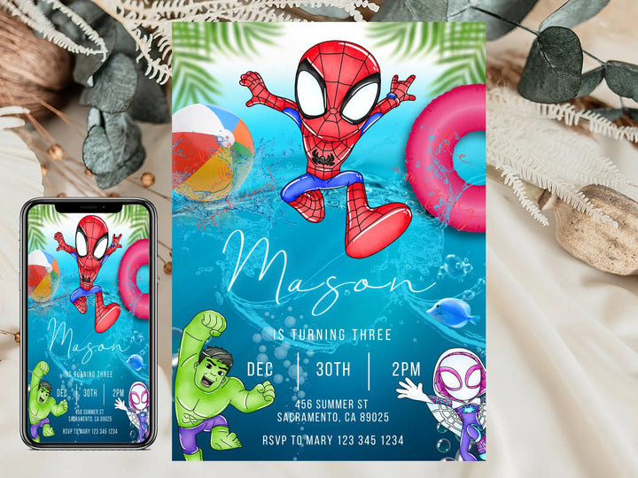 spidey invitation, spidey birthday invite, spidey party template, spidey canva template, spidey digital invite, spidey phone invite, spidey thank you tag, spidey party printable, spidey editable invite, spidey birthday card, spidey and friends invite, superhero birthday invite, superhero party template, marvel heroes invitation, marvel birthday invite, marvel party template, kids birthday invitation, editable birthday invite, printable birthday invite, digital party invitation, boy birthday invitation, cart