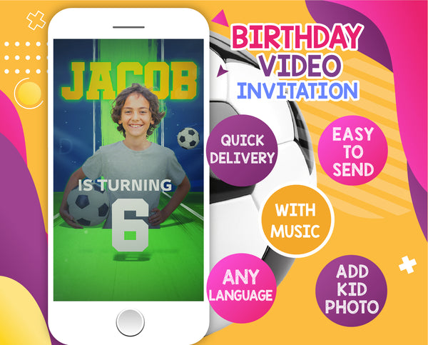 Real Madrid Video Birthday Invitation | Soccer Animated Invitation | Football Invitation