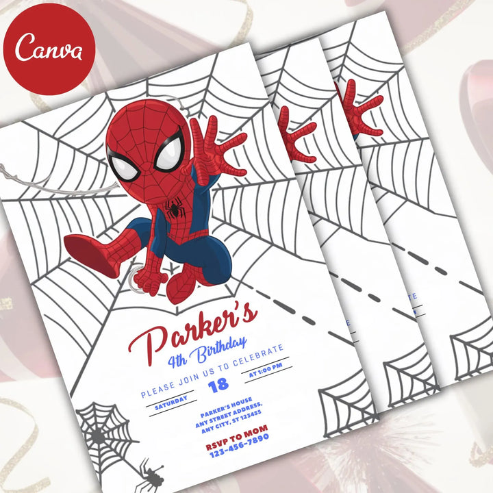 spidey invitation, spidey birthday invite, spidey party template, spidey canva template, spidey digital invite, spidey phone invite, spidey thank you tag, spidey party printable, spidey editable invite, spidey birthday card, spidey and friends invite, superhero birthday invite, superhero party template, marvel heroes invitation, marvel birthday invite, marvel party template, kids birthday invitation, editable birthday invite, printable birthday invite, digital party invitation, boy birthday invitation, cart