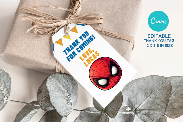 Spider-Man Digital Birthday Invitation – Editable Canva Template