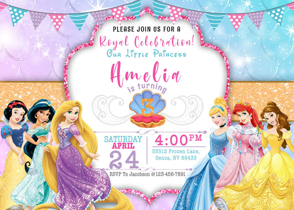 The Little Mermaid Birthday Invitation Template | Editable | Printable | Instant Download