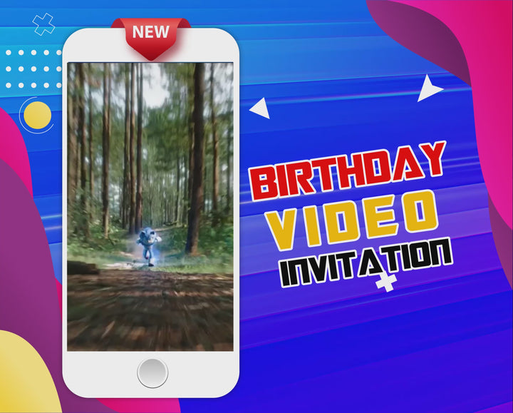 Sonic Hedgehog Birthday Video Invitation |Sonic Hedgehog Animated Invitation