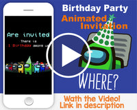 Among us Birthday Video Invitation | Among us Animated Invitation
