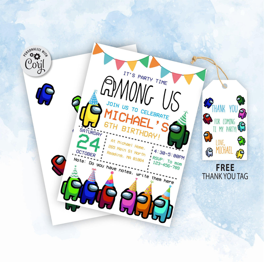 Among Us Birthday Invitation Template | Editable | Printable | Instant – kidszoneparty among-us-birthday-invitation-template-editable-printable-instant-kidszoneparty
