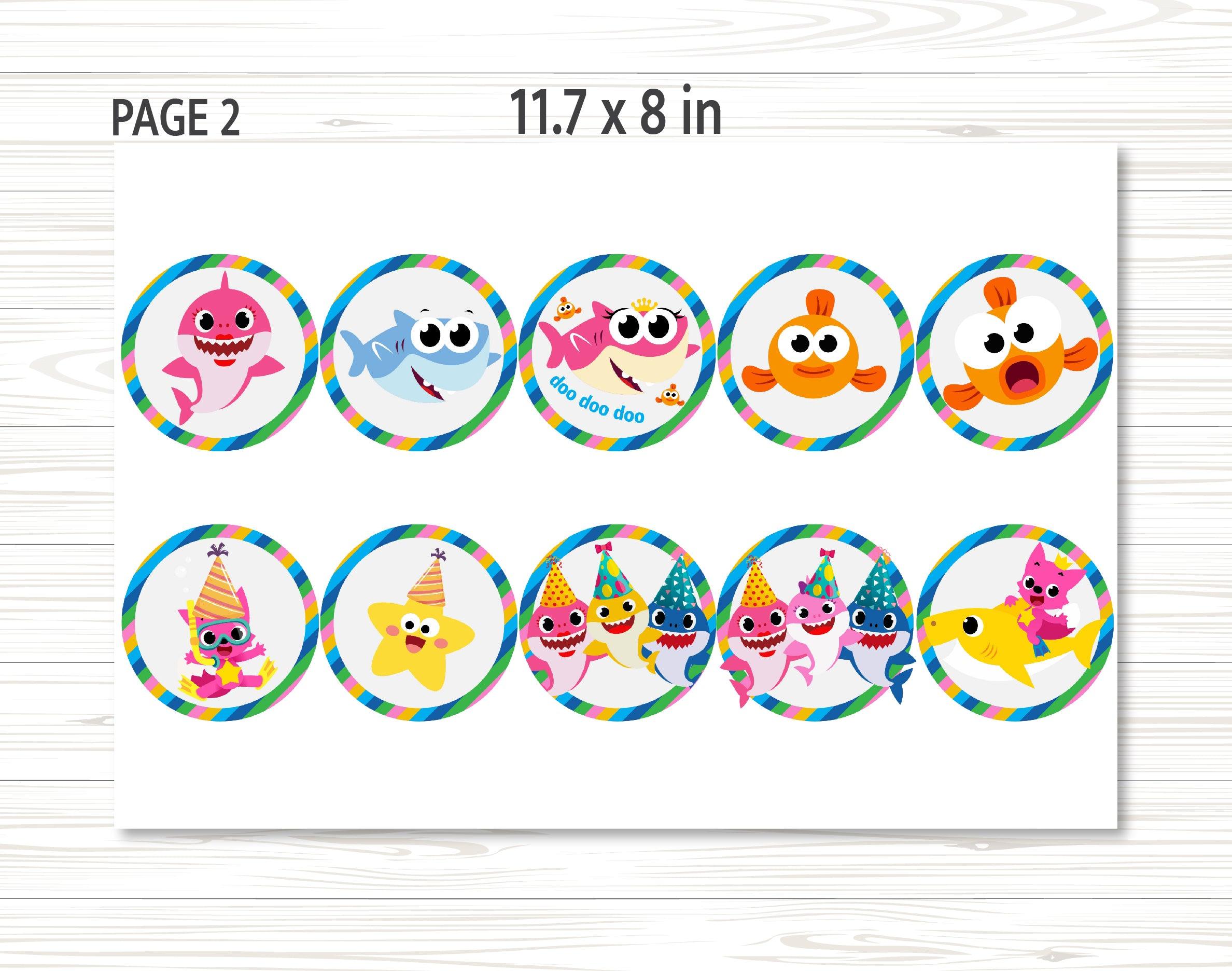 Baby Shark Cupcake Toppers, Baby Shark, party, Cupcake Toppers ...