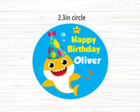 Baby Shark Birthday Cupcake Toppers |  Digital File | Editable | Printable | Instant Download
