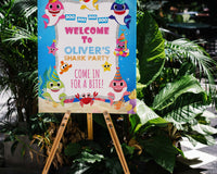 Baby Shark Birthday Welcome Sign | Editable | Printable | Instant Digital Download
