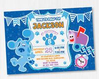 Blue's Clues Birthday Invitation Template  | Editable | Printable | Instant Download
