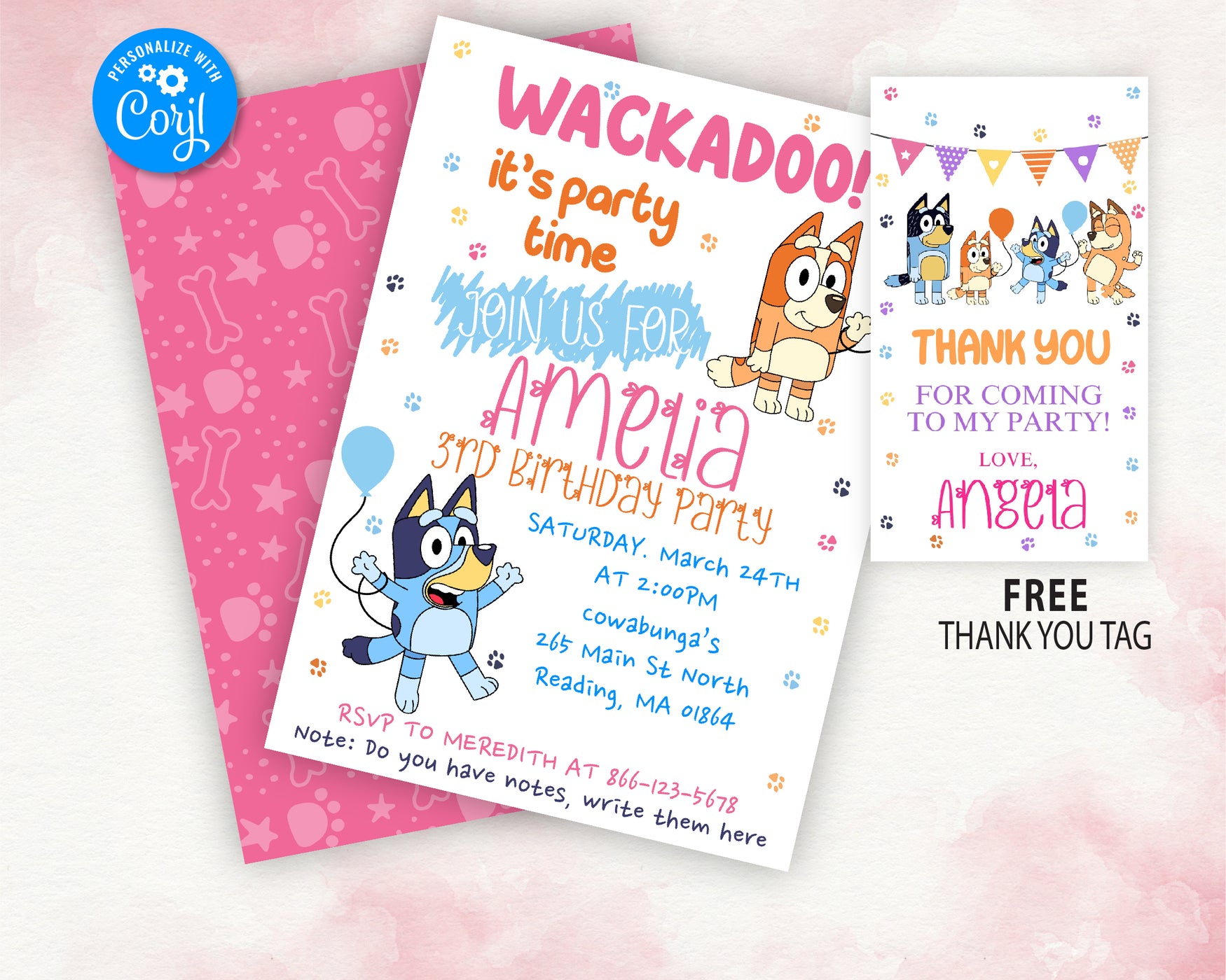 Bluey Birthday Invitation Template | Editable | Printable | Instant Download