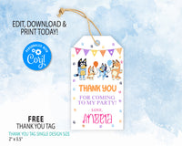 Bluey Birthday Invitation Template | Editable | Printable | Instant Download
