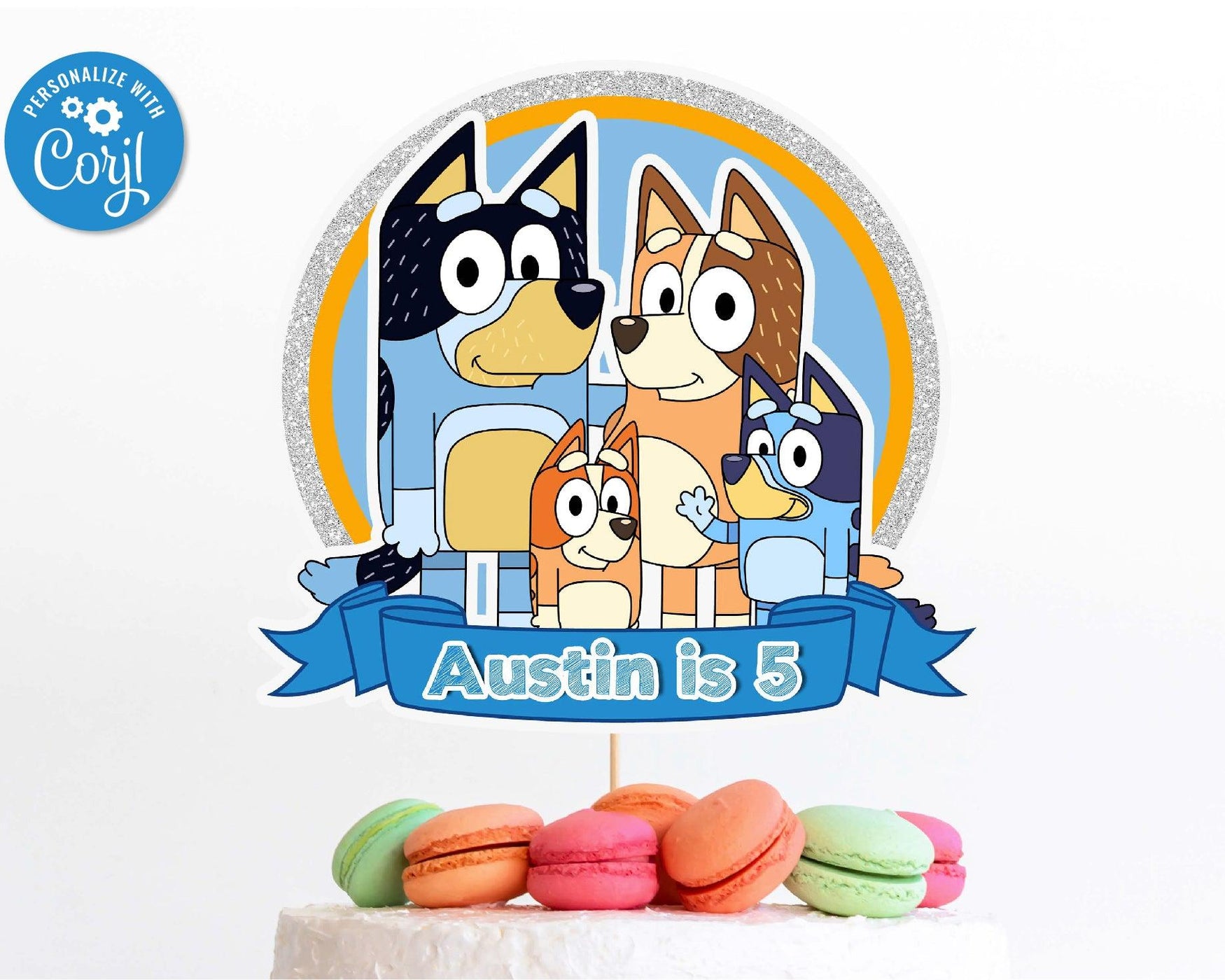 Printable Bluey Cake Topper