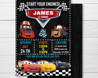Cars Birthday Invitation Template With Photo | Lightning McQueen Invitation  | Editable | Printable | Instant Download
