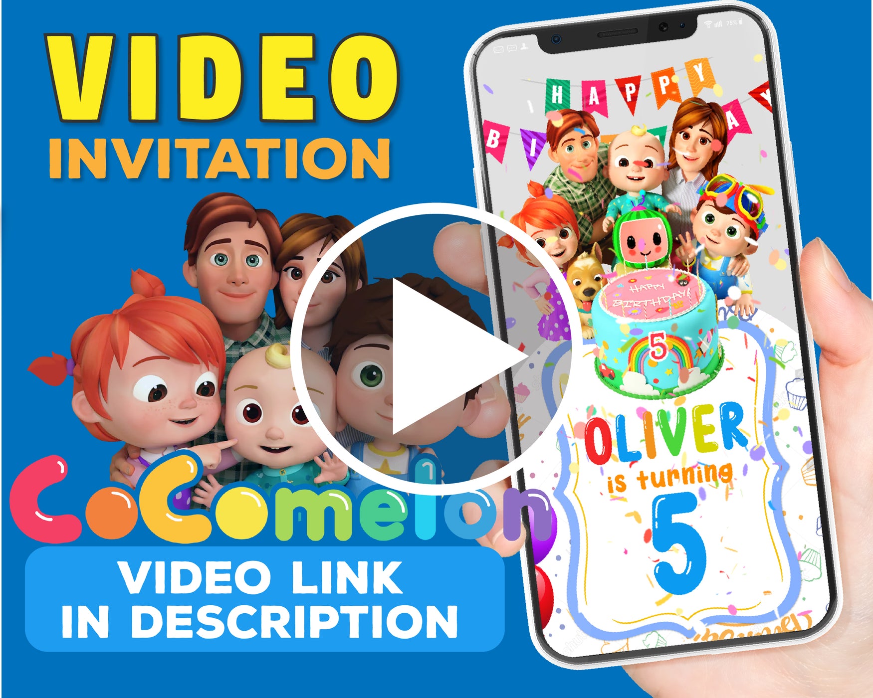 Cocomelon Birthday Video Invitation | Cocomelon Animated Invitation