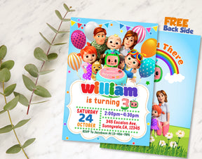 Cocomelon invitation | Digital Cocomelon Birthday invitation ...