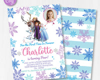Frozen Birthday Invitation With Photo | Editable | Printable | Instant Download
