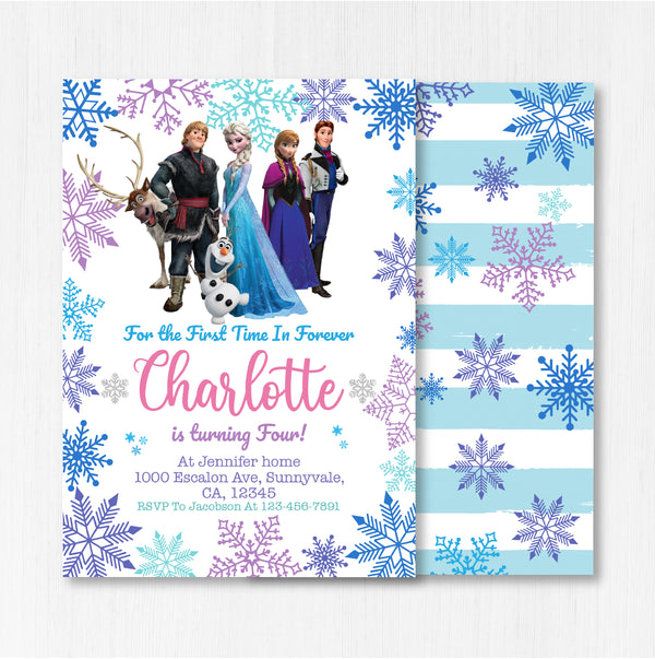 Frozen Birthday Invitation Template | Editable | Printable | Instant Download