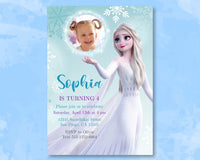 Frozen Birthday Invitation Template With Photo | Editable | Printable | Instant Download
