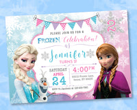Frozen Birthday Invitation Template | Editable | Printable | Instant Download
