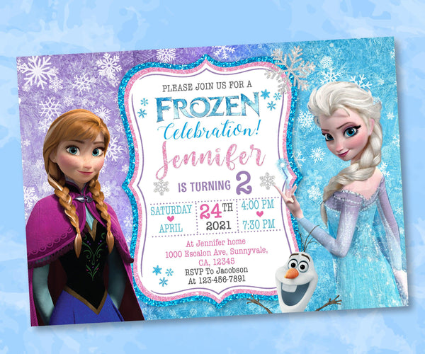 Frozen Birthday Invitation Template | Editable | Printable | Instant Download - kidszoneparty
