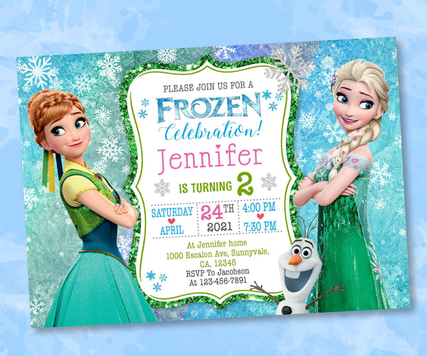 Frozen Birthday Invitation Template | Editable | Printable | Instant Download - kidszoneparty