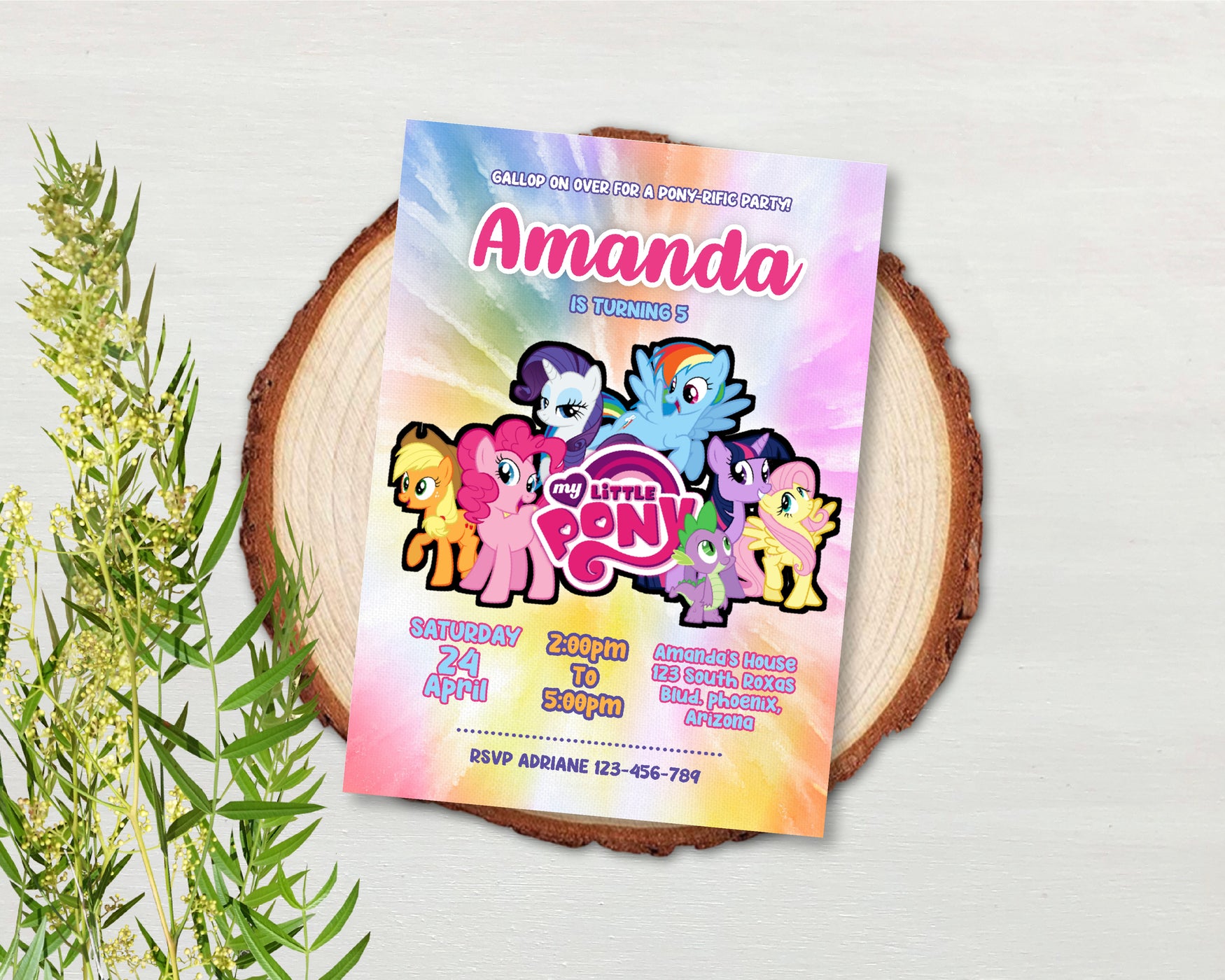 My Little Pony Birthday Invitation Template | Editable | Printable | Instant Download