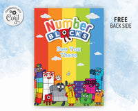 Numberblocks Birthday Invitation | Free Thank you tag | Editable | Printable | Instant Download
