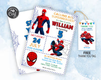 Spiderman Birthday Invitation Template | Editable | Printable | Instant Download
