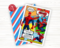 Spiderman Birthday Invitation Template With Photo | Editable | Printable | Instant Download
