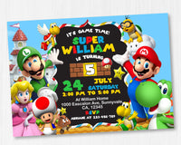 Super Mario Birthday Invitation Template | Editable | Printable | Instant Download
